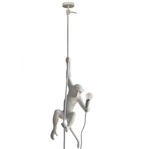 Seletti ceiling monkey light lamp in white