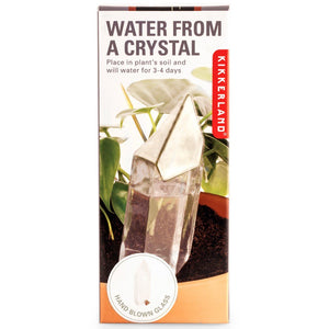 Soil self watering 'Water From A Crystal' in glass