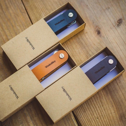 Leather key organizer 'Windmillkey' in brown