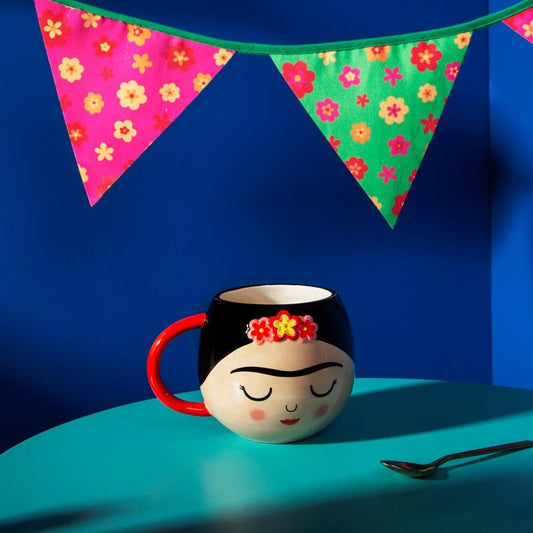 Mug shaped as Frida Kahlo face