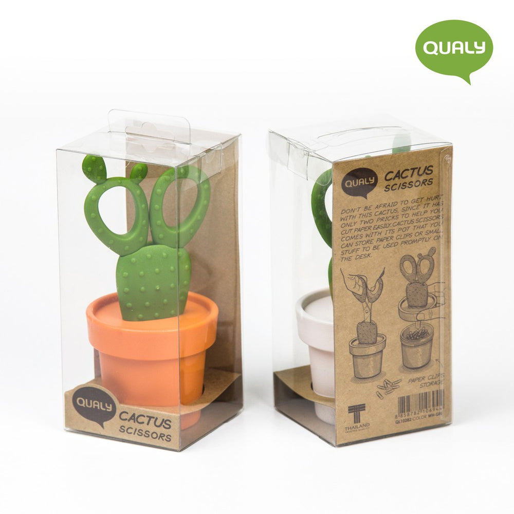 Scissor Cactus Orange and Green Desk Tidy