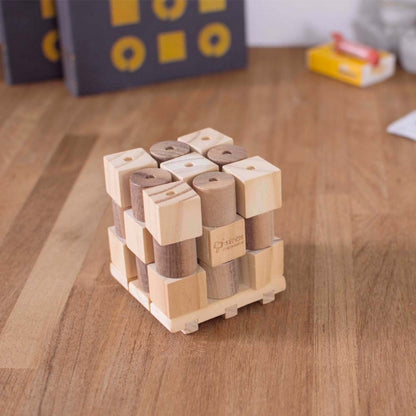 Game Tic-Tac-Toe Wooden 3D Set