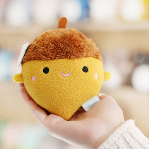 Acorn mini plush soft toy for children 'Riceacorn' in brown