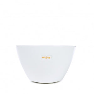 Bowl Medium 'Enjoy' Porcelain Keith Brymer Jones White