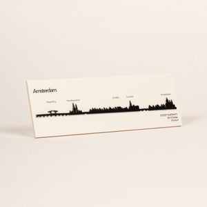 Amsterdam Skyline Black Steel Mini with Magnetics and Adhesive