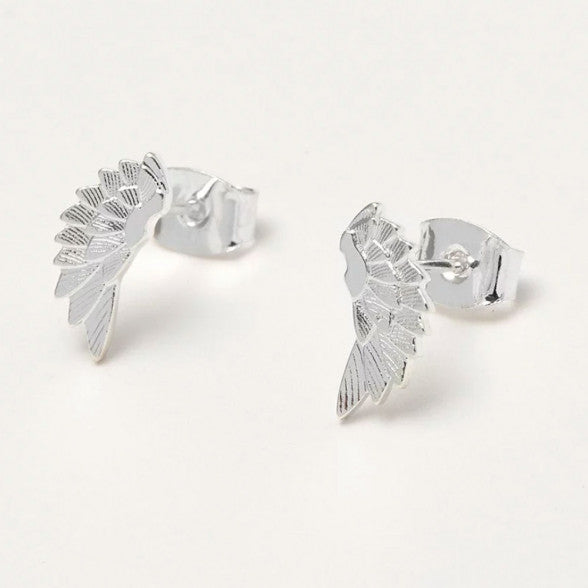 Earrings Stud Wings Silver Plater