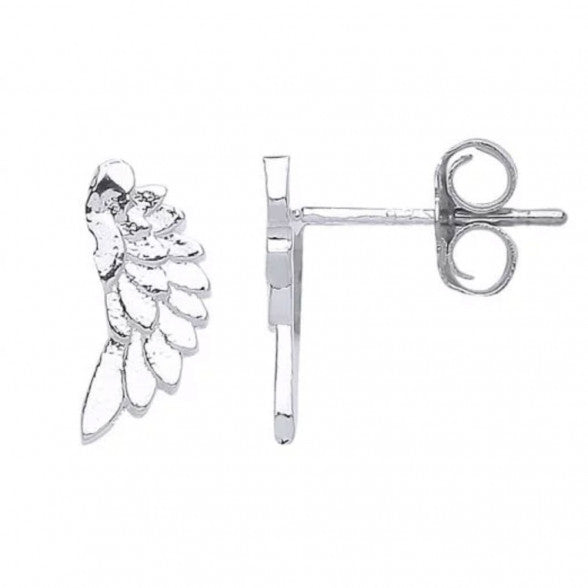 Earrings Stud Wings Silver Plater