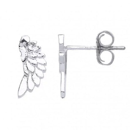 Earrings Stud Wings Silver Plater