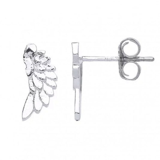 Earrings Stud Wings Silver Plater