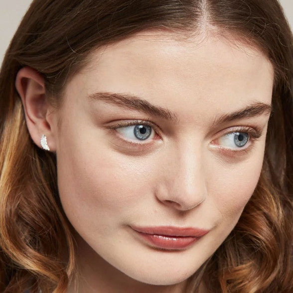 Earrings Stud Wings Silver Plater