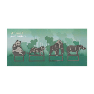 Bookmarks Jungle Animals Silver Green