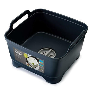 
            
                Load image into Gallery viewer, Washing Up Bowl Wash and Drain Basin with Straining Plug in Dark Grey
            
        