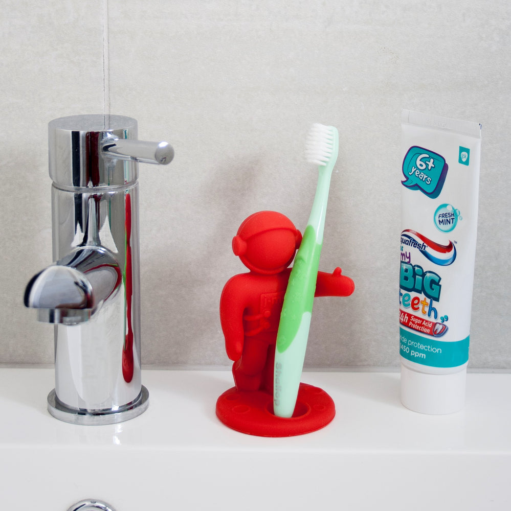 Apollo toothbrush holder red