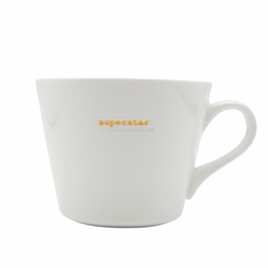 Bucket Mug 'Superstar' 350ml Keith Brymer Jones White