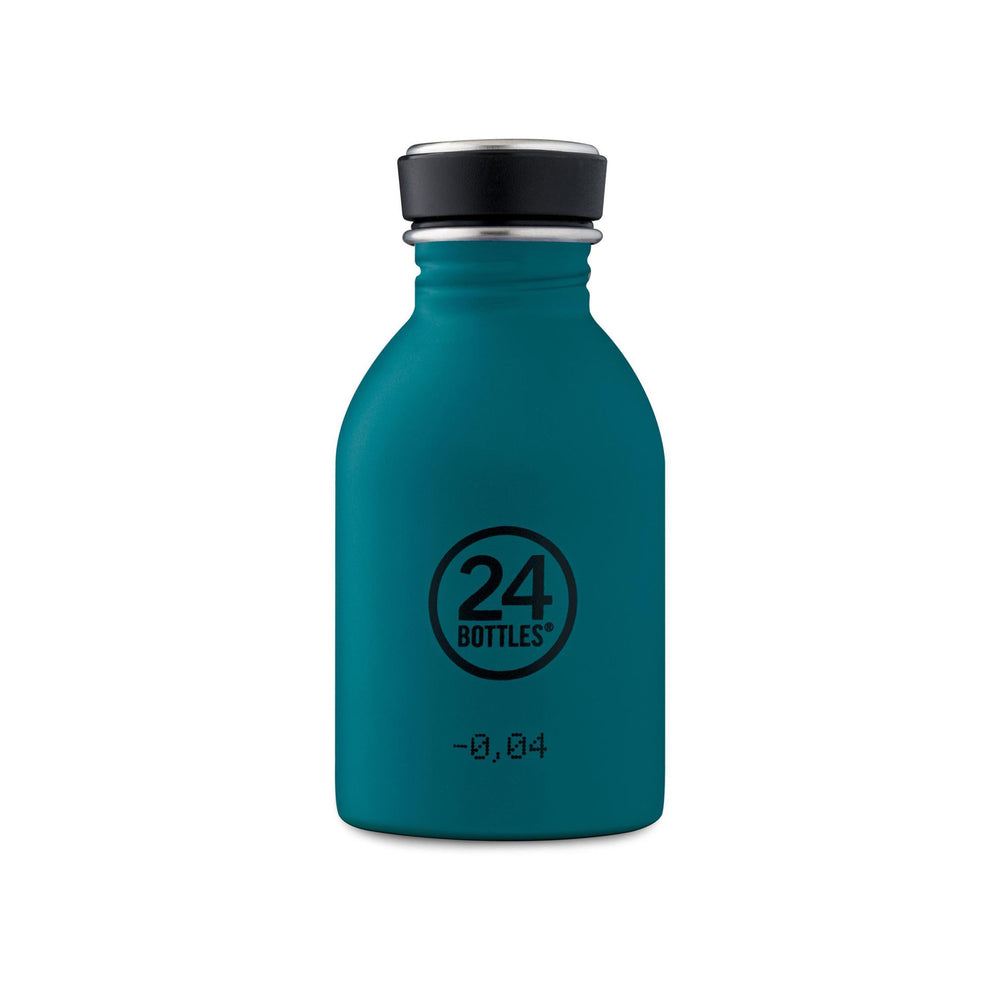 Water Bottle Lightweight 250ml Blue-Green Teal Atlantic Bay Stone