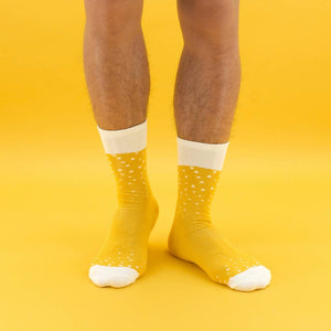 Beer Socks Larger Yellow