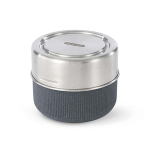 Lunch Bowl Glass Large With Leak Proof Case Set In Slate Grey 600ml