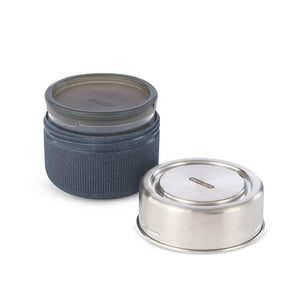 Lunch Bowl Glass Large With Leak Proof Case Set In Slate Grey 600ml