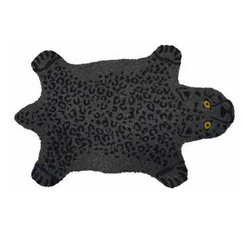 Doormat Big Cat Black Panther Black