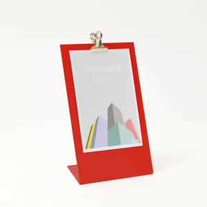 Clipboard Frame Medium Red Metal for Desk