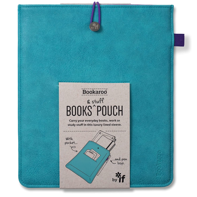 
            
                Load image into Gallery viewer, Turquoise Bookaroo Pouch for Books &amp;amp; Stuff
            
        