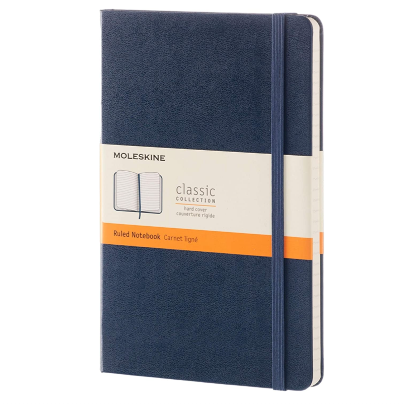 
            
                Load image into Gallery viewer, Moleskine Notebook Hardback Classic Ruled Navy Large
            
        