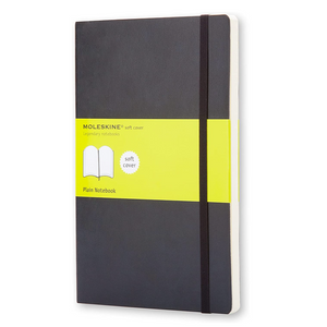 Moleskine Soft Large Plain Notebook Black - Moleskine Classic