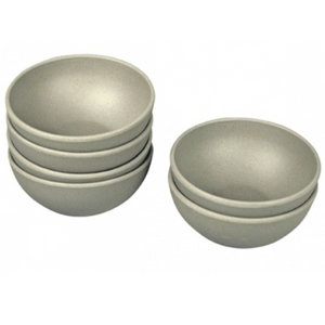 Grey Snack Bowls Natural Set of 6 Biodegradable