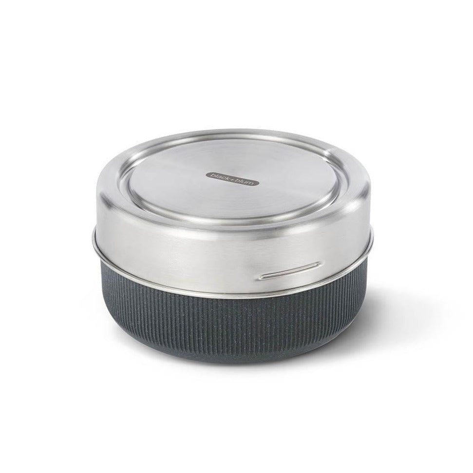 Lunch Bowl Glass With Leak Proof Case Set In Slate Grey 750ml