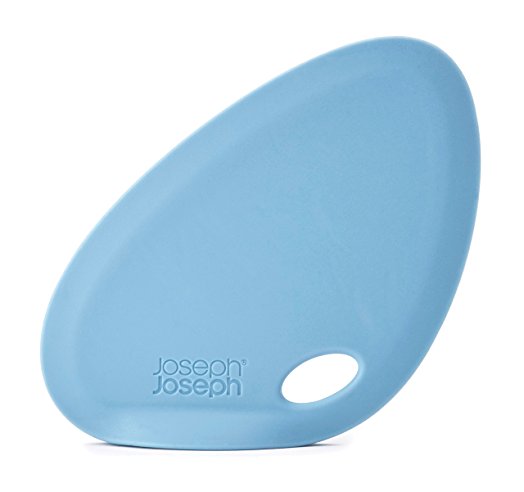 Fin silicone bowl scraper in blue