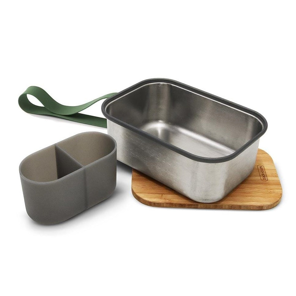 Sandwich Box Stainless Steel In Olive Large