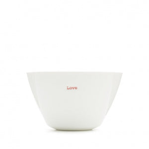 Bowl Medium 'Love' Porcelain Keith Brymer Jones White