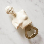 Bottle opener with Goddess Hebe in white