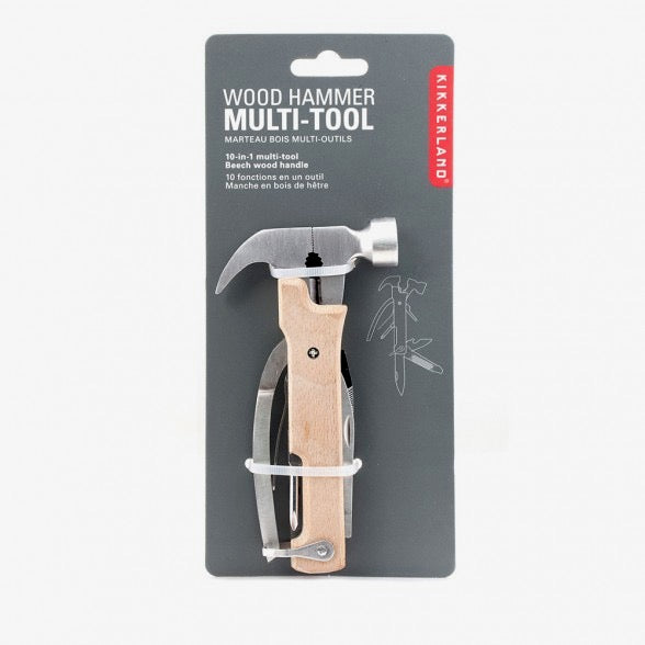 Multi-tool mini hammer in wood