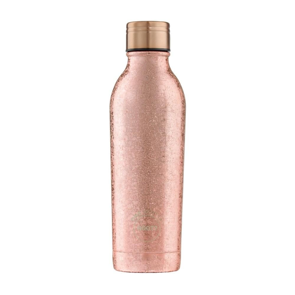 Water Bottle Insulated Leak Proof Double Walled 500ml in Rose Gold Sparkle