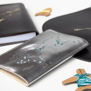 Customisable Passport Cover in Metallic Silver Vegan Leather