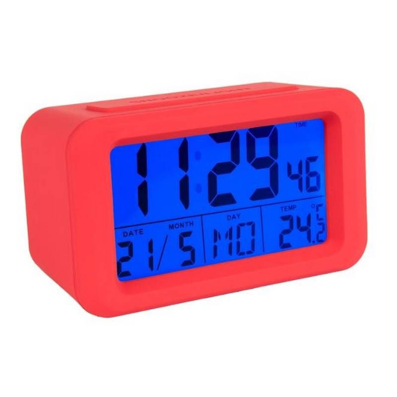 Alarm Clock Red LED Screen with Nightlight