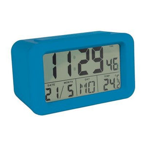 Alarm Clock Indigo-Blue LED Screen with Nightlight