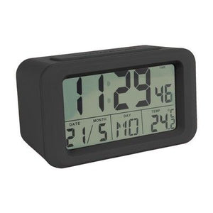 Alarm Clock Black LED Screen with Nightlight