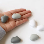 Cloud magnets set of 6 in monochrome