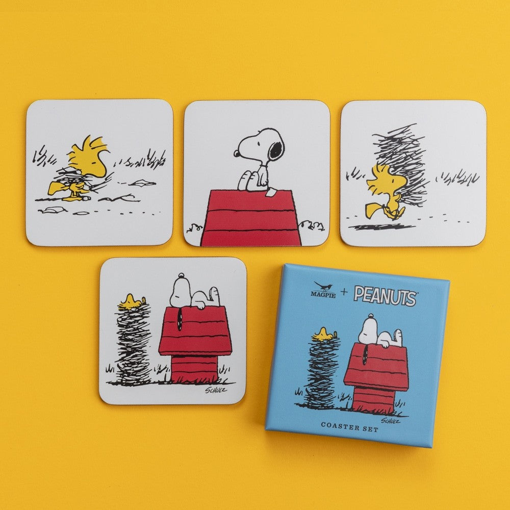 Snoopy Coasters Peanuts Comic Cartoon White