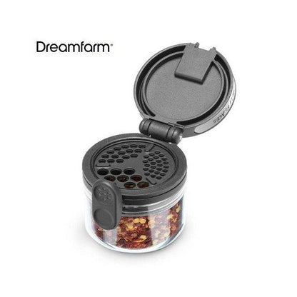 Glass Spice Jar Orlid Black and Glass