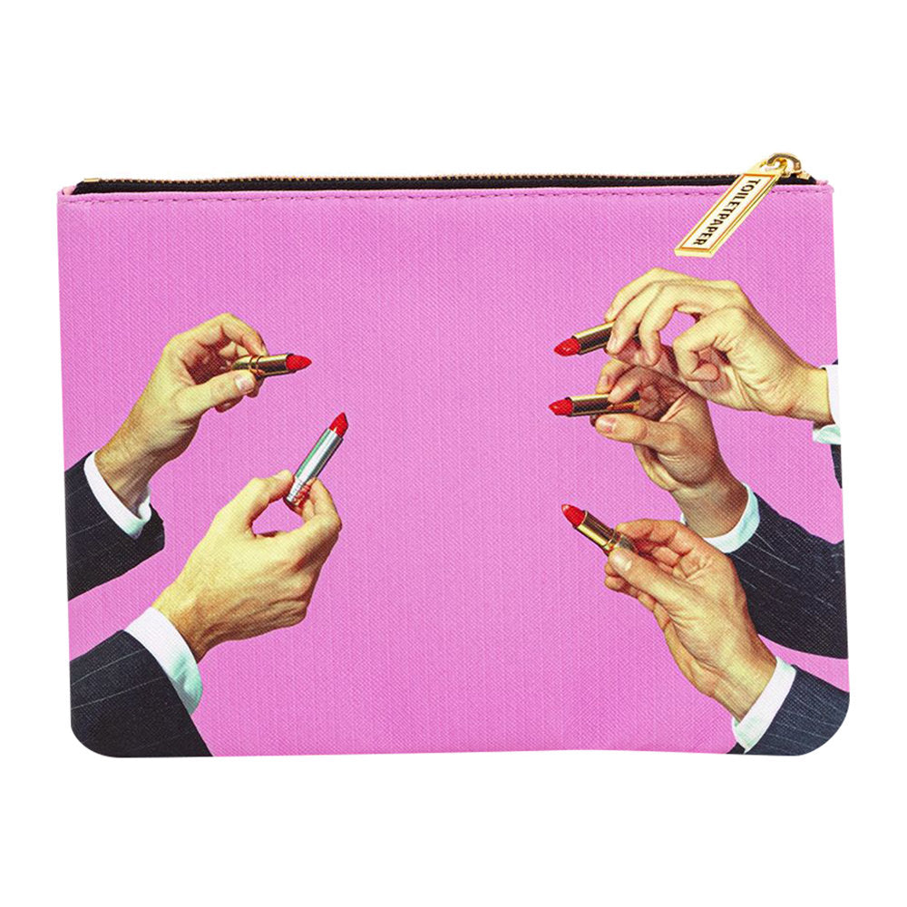 
            
                Load image into Gallery viewer, Coin Purse Pouch Seletti Lipstick Pattern Pink
            
        