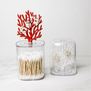 Coral Container Bathroom Home Red