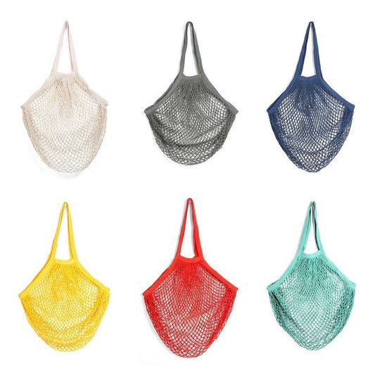 Shopping Bag Cotton Market Bag Blue Black White Yellow Green Red