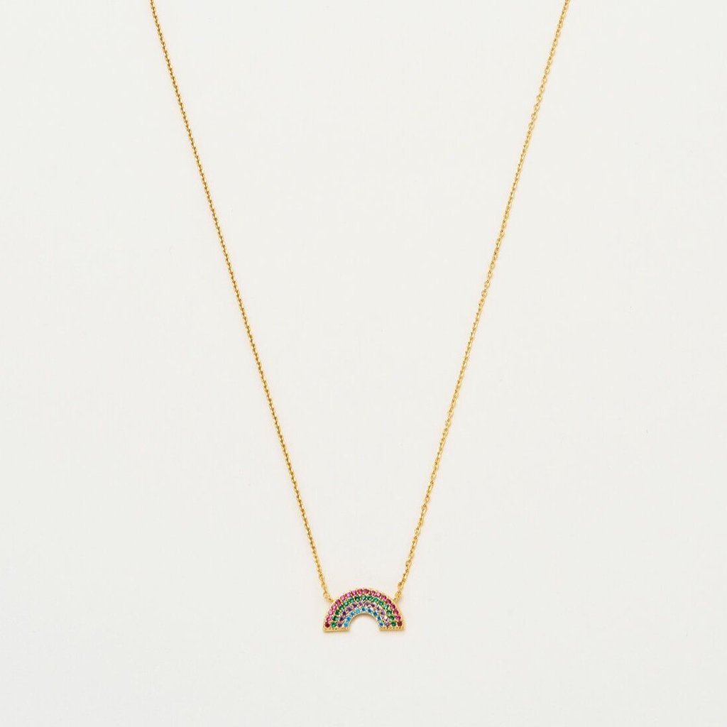 Necklace Rainbow in Gold and Multicolour