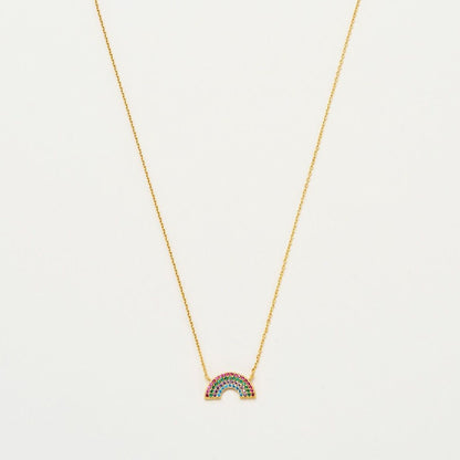 Necklace Rainbow in Gold and Multicolour
