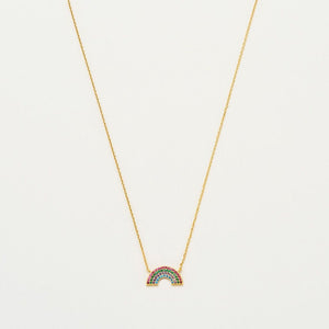 Necklace Rainbow in Gold and Multicolour