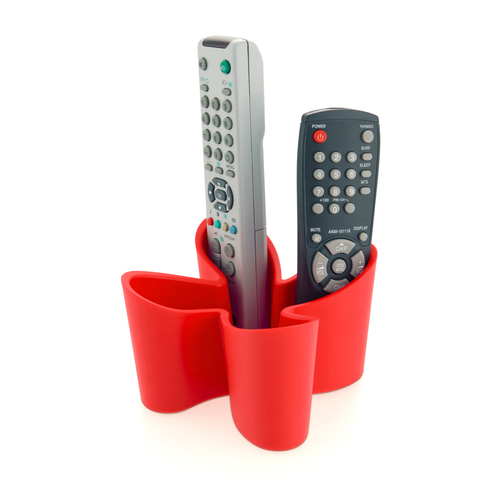 Cozy desk tidy & remote control holder - red