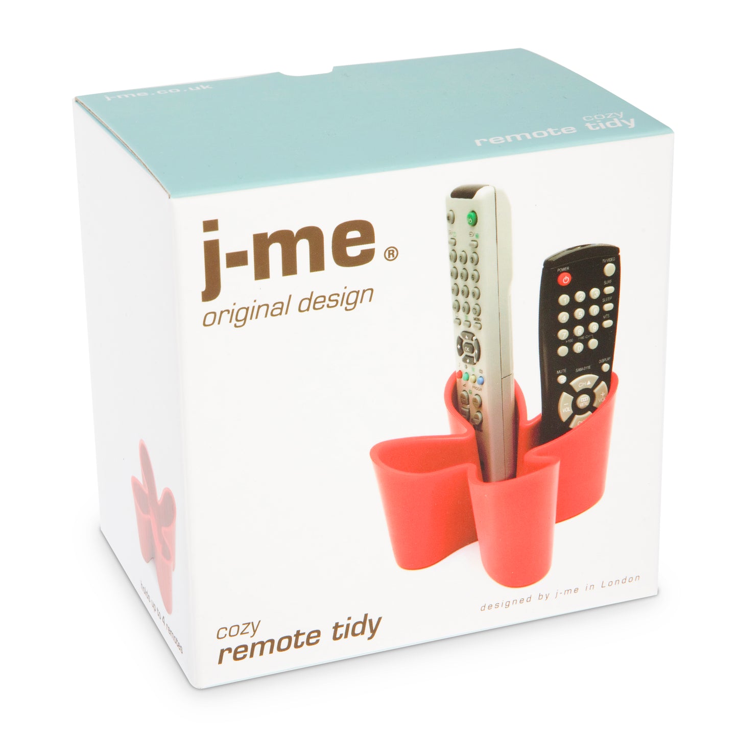 Cozy desk tidy & remote control holder - red